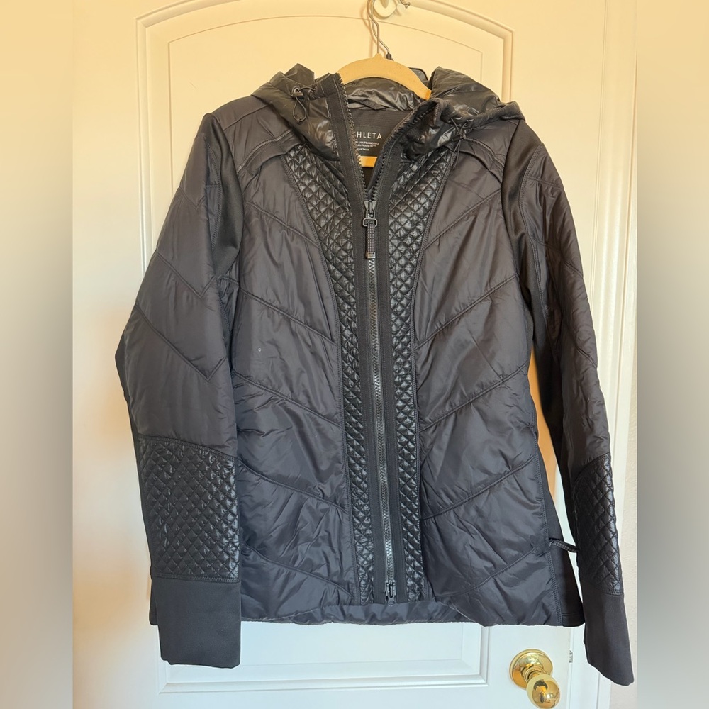 Like new Athleta black puffer winter jacket coat 1x